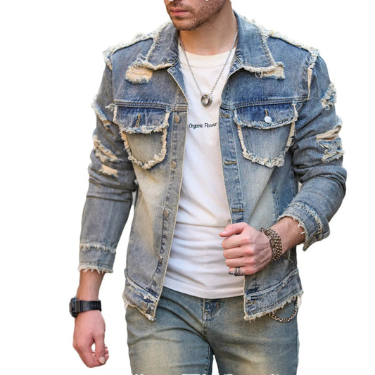 OUTLET Vanguard Shredded Edge Denim Jacket
