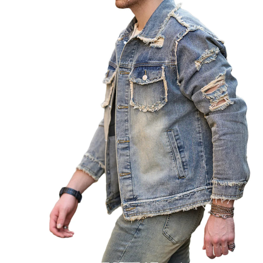 OUTLET Vanguard Shredded Edge Denim Jacket