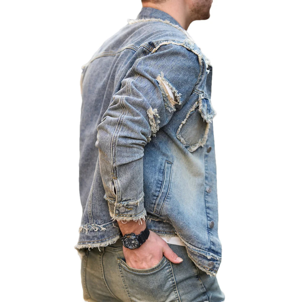 OUTLET Vanguard Shredded Edge Denim Jacket