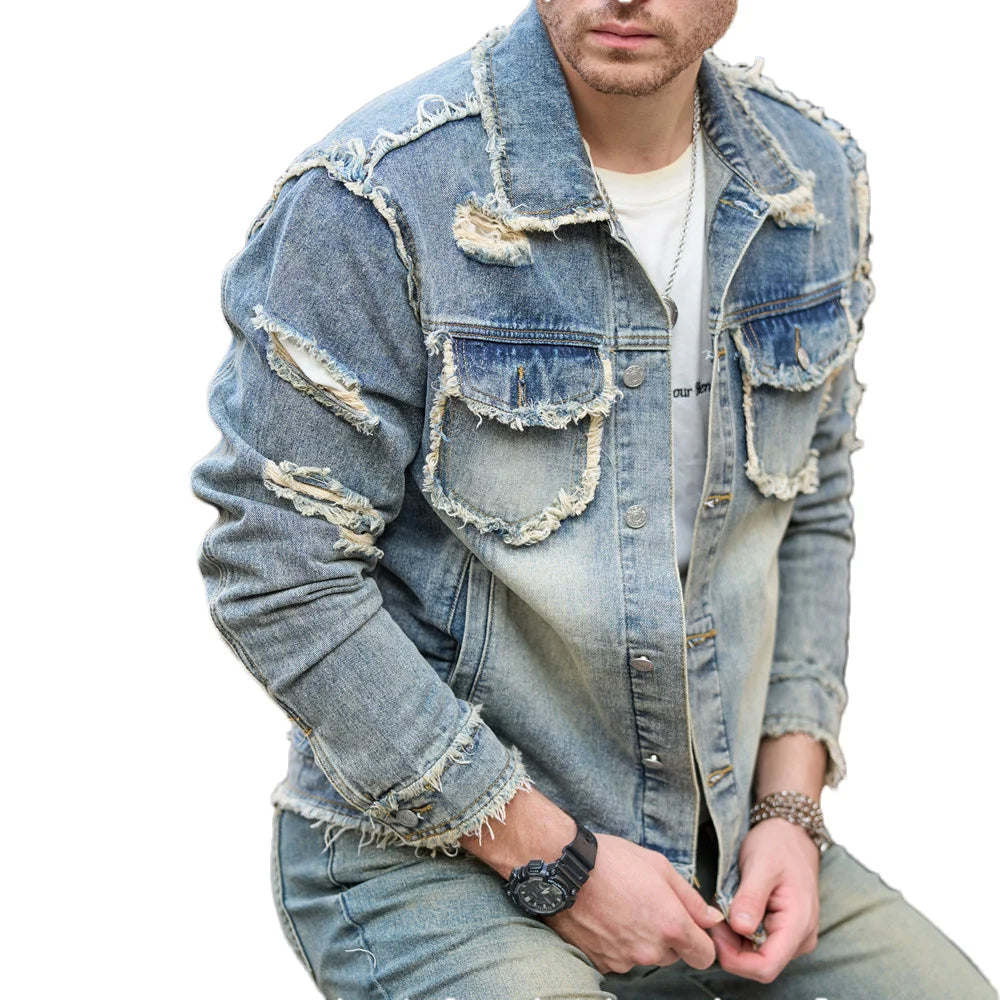 OUTLET Vanguard Shredded Edge Denim Jacket