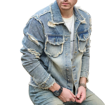 OUTLET Vanguard Shredded Edge Denim Jacket