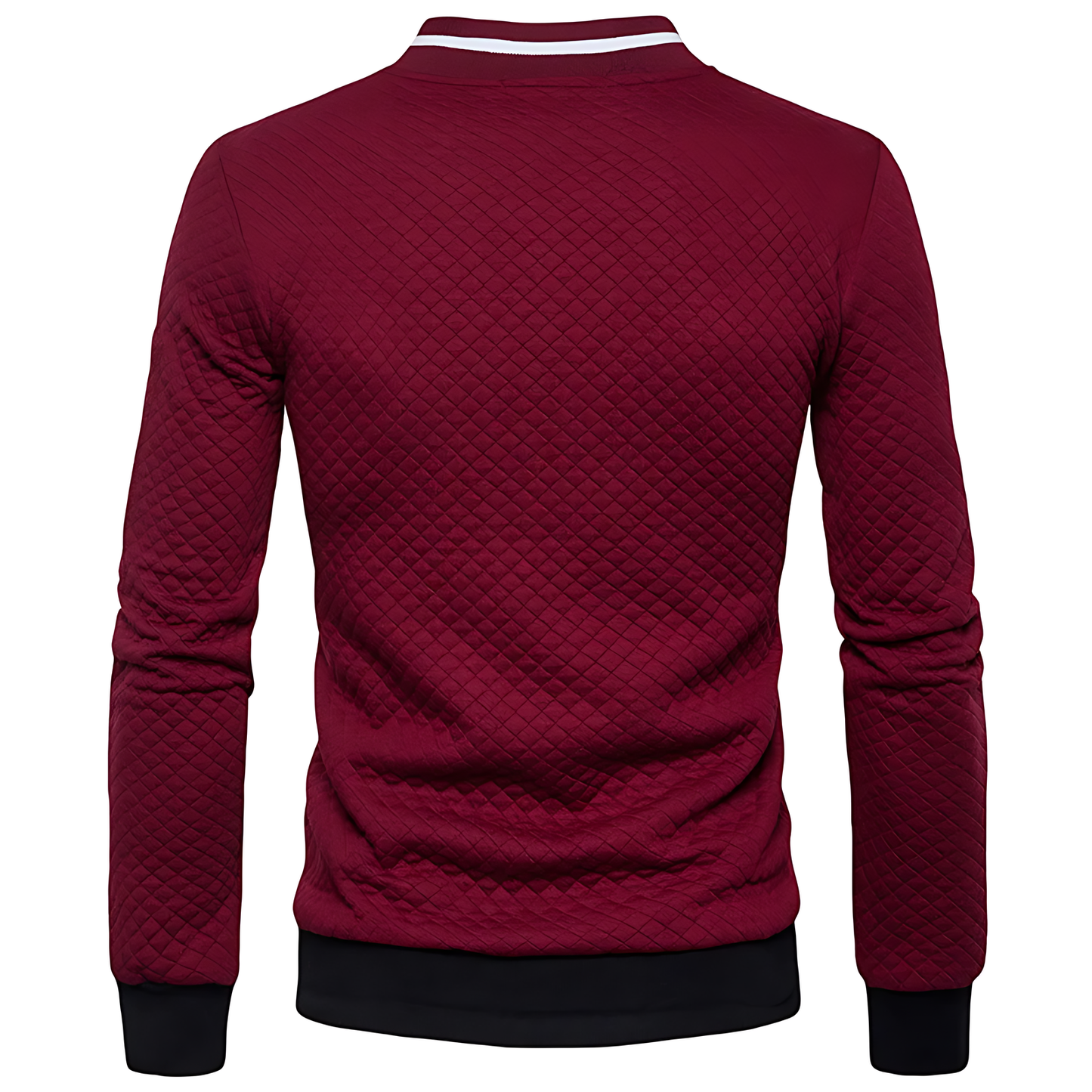 OUTLET  Men's Modern Quilted Zip-Up Bomber Jacket with Contrast Trim